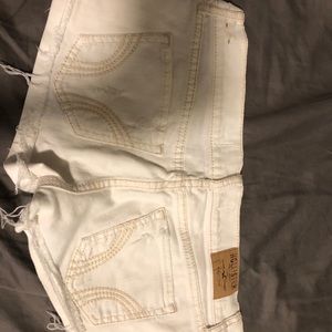 White Hollister cut off Shorts